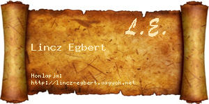 Lincz Egbert névjegykártya